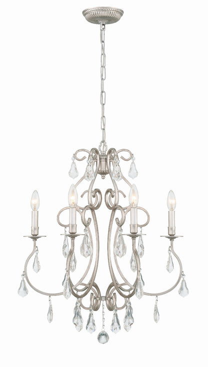 Crystorama Ashton 6 Light Hand Cut Crystal Olde Silver Chandelier 5016-OS-CL-MWP