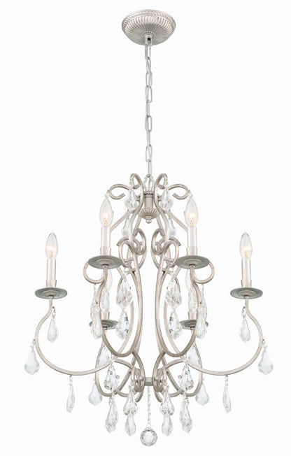 Crystorama Ashton 6 Light Hand Cut Crystal Olde Silver Chandelier 5016-OS-CL-MWP