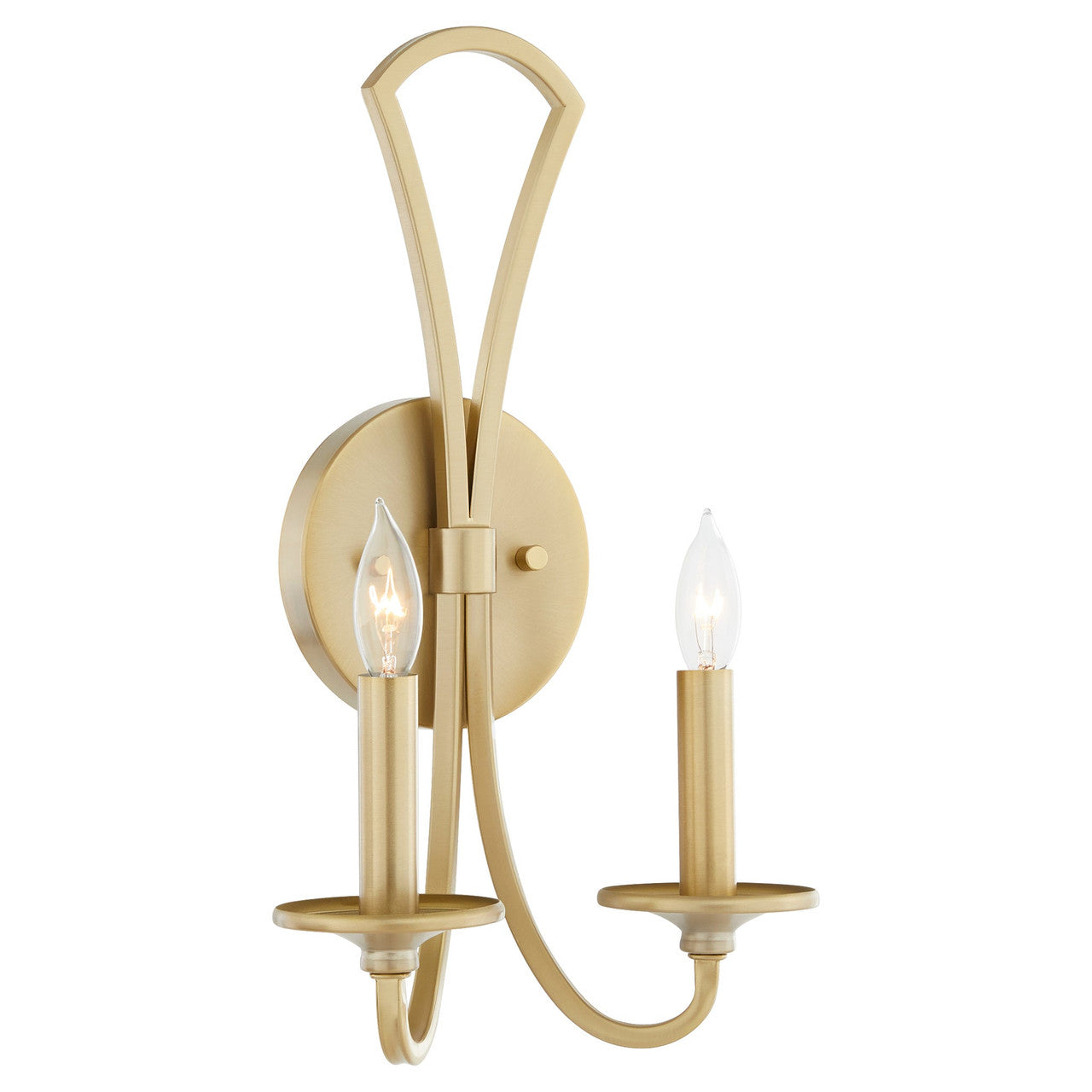 Quorum  Maryse 2 Light Wall Mount - Aged Brass 5021-2-80