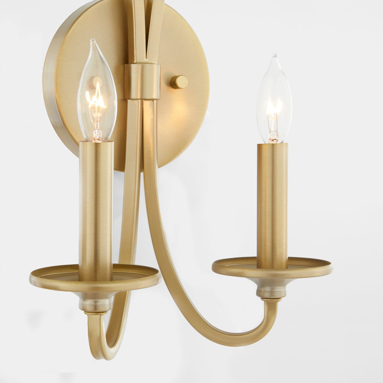 Quorum  Maryse 2 Light Wall Mount - Aged Brass 5021-2-80