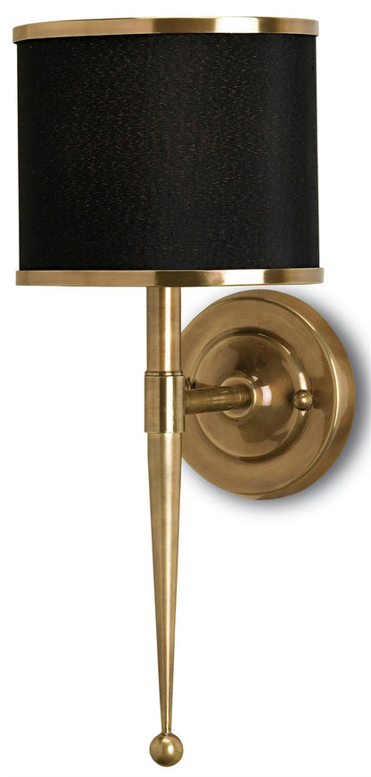 Currey & Co. Primo Black Brass Wall Sconce 5021