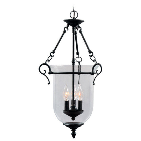 Livex Lighting Legacy Collection 3 Light Bronze Chain Lantern  in Bronze 5022-07