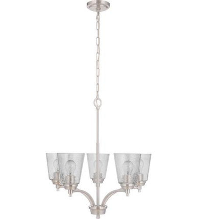 Craftmade 5 Light Chandelier in Brushed Polished Nickel 50225-BNK