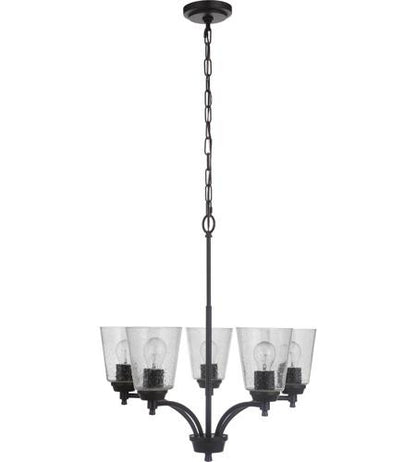 Craftmade 5 Light Chandelier in Flat Black 50225-FB