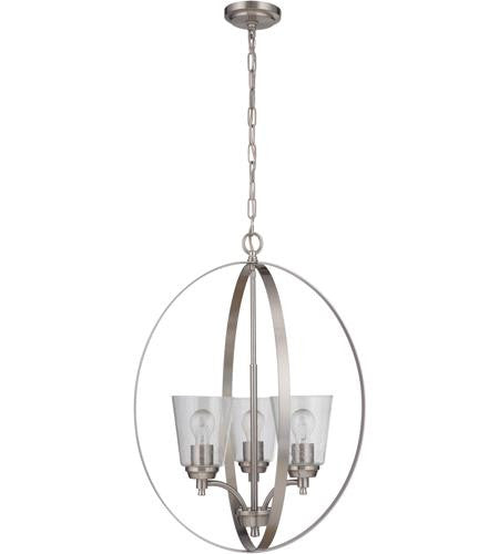 Craftmade 3 Light Foyer in Brushed Polished Nickel 50233-BNK