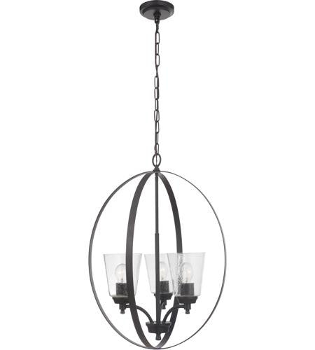 Craftmade 3 Light Foyer in Flat Black 50233-FB