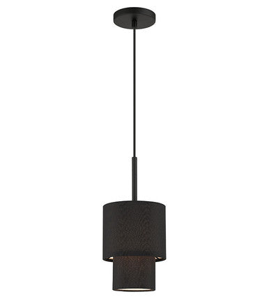 Livex Lighting Bainbridge Collection 1 Light Black Mini Pendant 50271-04