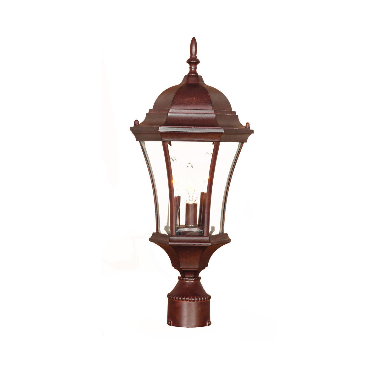 Acclaim Lighting Bryn Mawr 3-Light Burled Walnut Post Mount Light in Burled Walnut 5027BW