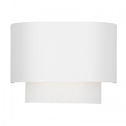 Livex Lighting Springview 1 Light White ADA Sconce with White Metal Shade with Shiny White Inside 50299-03