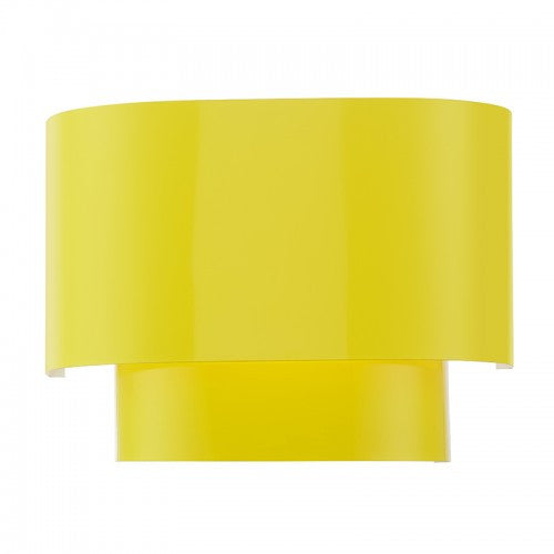 Livex Lighting Springview 1 Light Shiny Yellow ADA Sconce with Shiny Yellow Metal Shade with Shiny White Inside 50299-82