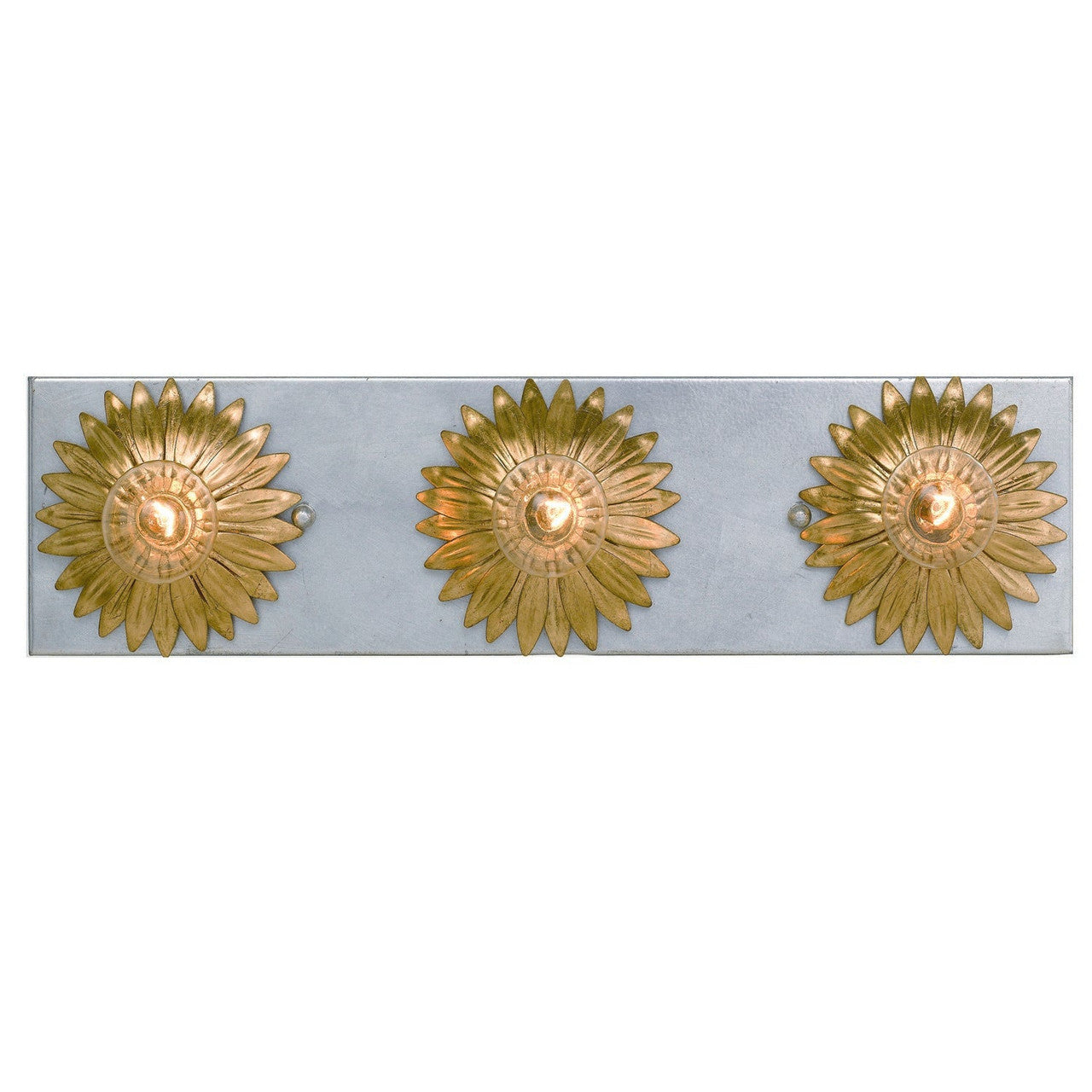 Crystorama Broche 3 Light Antique Gold + Antique Silver Bathroom Vanity 503-GA-SA