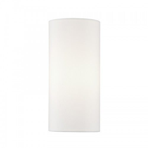 Livex Lighting Manorwood 1 Light White ADA Sconce with Hand Crafted Off-White Fabric Hardback Shades 50310-03