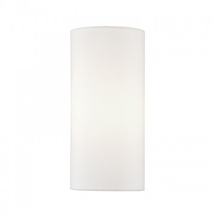 Livex Lighting Manorwood 1 Light White ADA Sconce with Hand Crafted Off-White Fabric Hardback Shades 50310-03