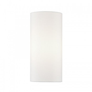 Livex Lighting Manorwood 1 Light White ADA Sconce with Hand Crafted Off-White Fabric Hardback Shades 50310-03