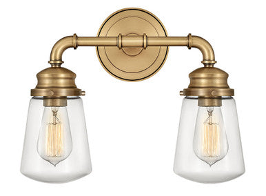 Hinkley Lighting Fritz Two Light Vanity Heritage Brass 5032HB