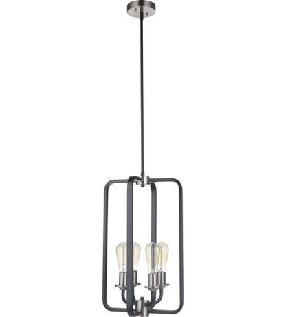 Craftmade 4 Light Foyer in Flat Black/Brushed Polished Nickel 50334-FBBNK