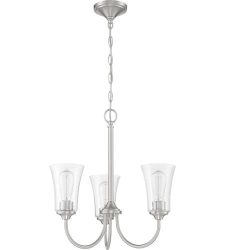 Craftmade 3 Light Chandelier in Brushed Polished Nickel 50423-BNK