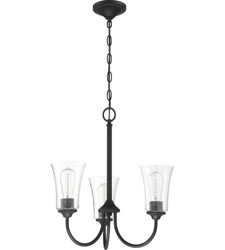 Craftmade 3 Light Chandelier in Flat Black 50423-FB