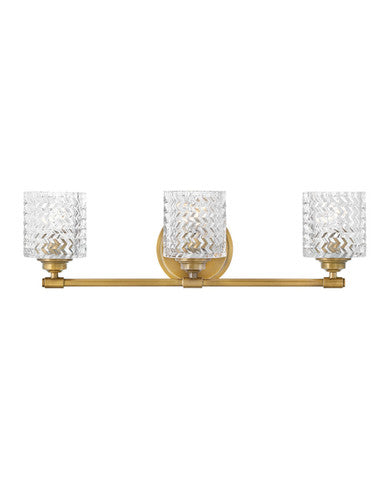 Hinkley Lighting Elle Three Light Vanity Heritage Brass 5043HB