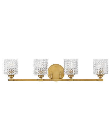 Hinkley Lighting Elle Four Light Vanity Heritage Brass 5044HB