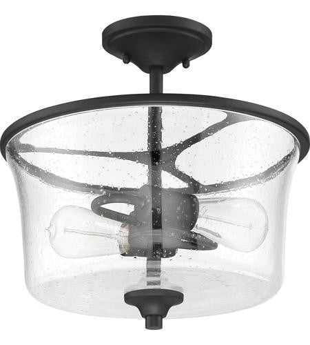 Craftmade Gwyneth 2 Light Convertible Semi Flush in Flat Black 50452-FB