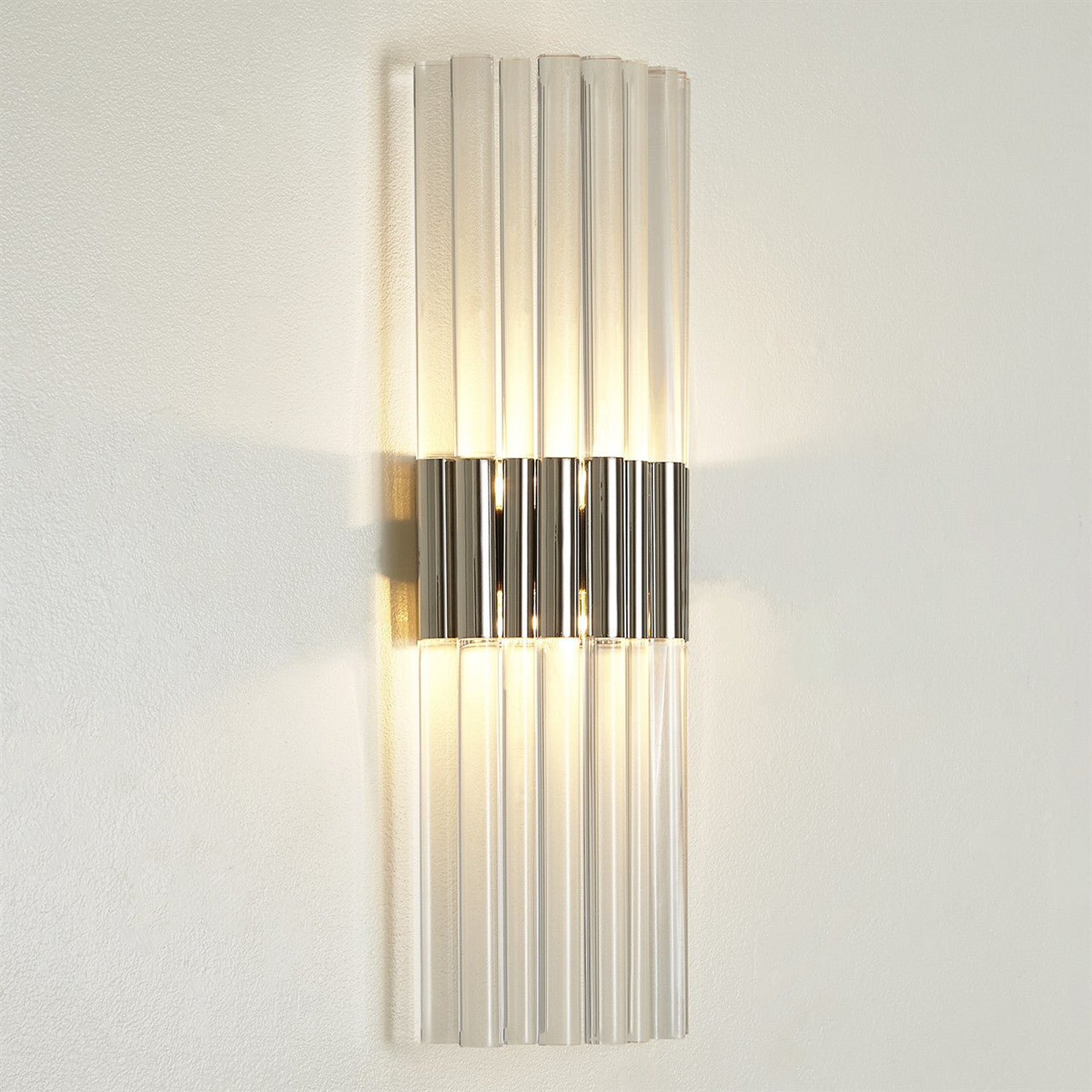 Global Views Acrylic Sconce in Nickel in HW 9.93590-HW