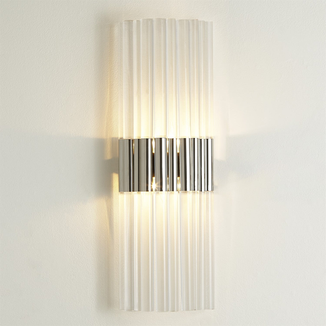 Global Views Acrylic Sconce in Nickel in HW 9.93590-HW