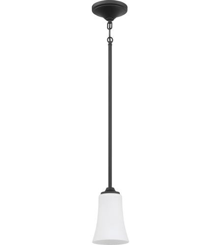 Craftmade 1 Light Mini Pendant in Flat Black 50491-FB-WG