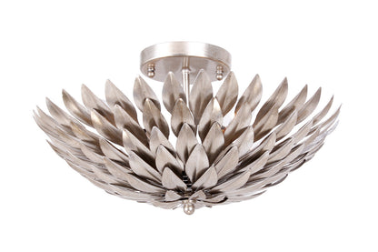 Crystorama Broche 4 Light Antique Silver Ceiling Mount 505-SA