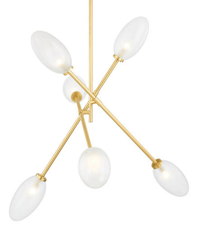 Hudson Valley Lighting Alberton 6 Light Chandelier in Aged Brass 5052-AGB