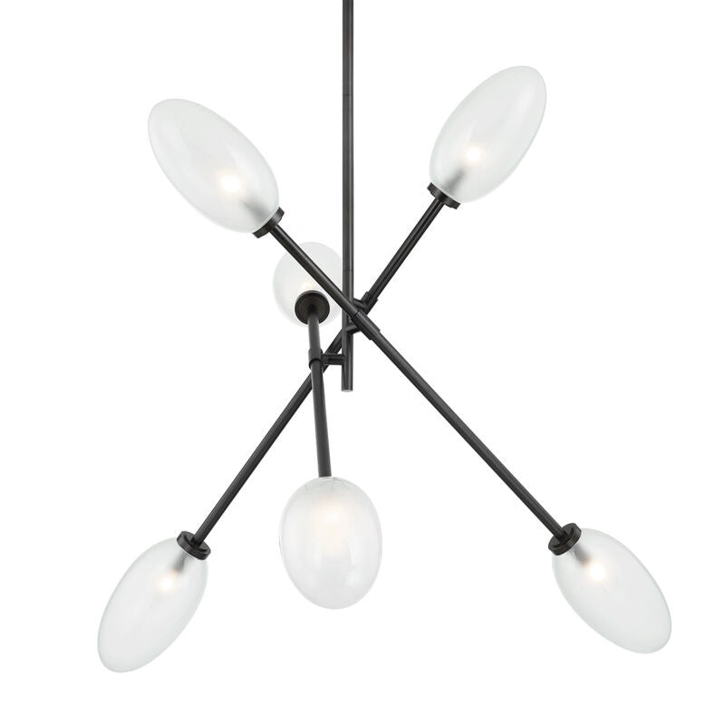 Hudson Valley Lighting Alberton Chandelier in Black Brass 5052-BBR