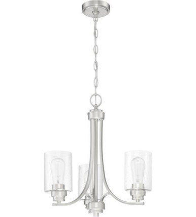 Craftmade 3 Light Chandelier in Brushed Polished Nickel 50523-BNK