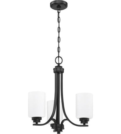 Craftmade 3 Light Chandelier in Flat Black 50523-FB-WG