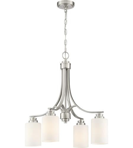 Craftmade 4 Light Chandelier in Brushed Polished Nickel 50524-BNK-WG