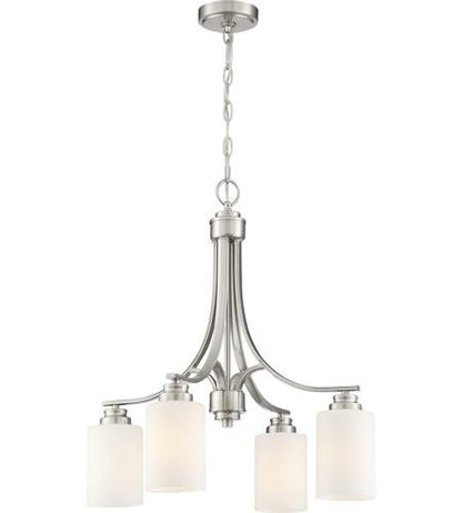 Craftmade 4 Light Chandelier in Brushed Polished Nickel 50524-BNK-WG