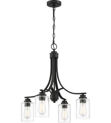 Craftmade 4 Light Chandelier in Flat Black 50524-FB