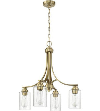 Craftmade 4 Light Chandelier in Satin Brass 50524-SB