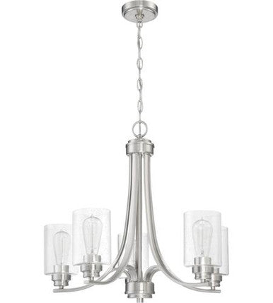 Craftmade 5 Light Chandelier in Brushed Polished Nickel 50525-BNK