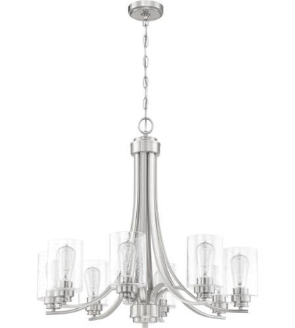 Craftmade 8 Light Chandelier in Brushed Polished Nickel 50528-BNK