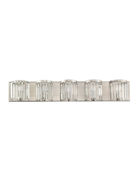 Livex Lighting Ashton Collection 5 Light Brushed Nickel Bath Light in Brushed Nickel 50535-91