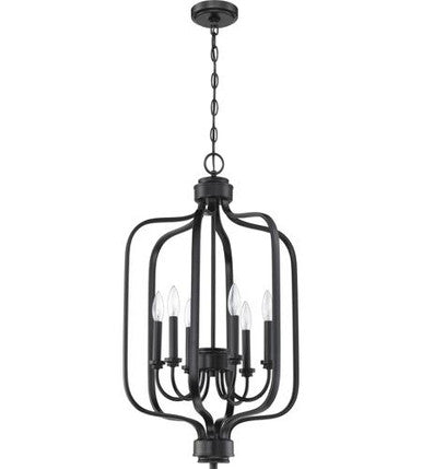 Craftmade 6 Light Foyer in Flat Black 50536-FB