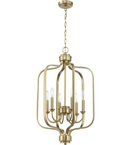 Craftmade 6 Light Foyer in Satin Brass 50536-SB