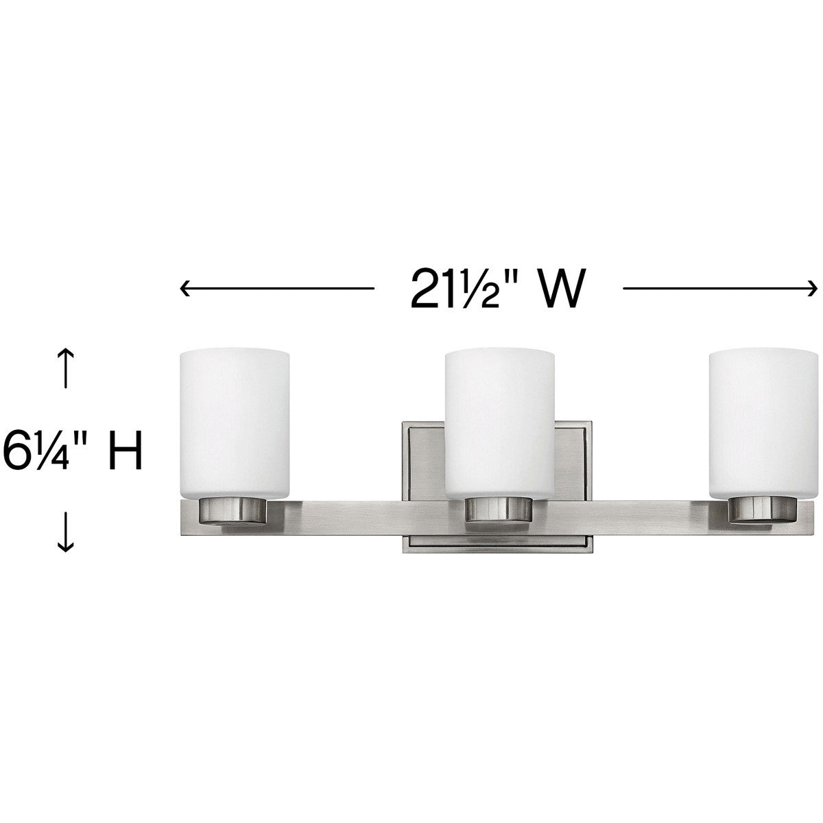 Hinkley Lighting Miley Three Light Vanity Brushed Nickel 5053BN