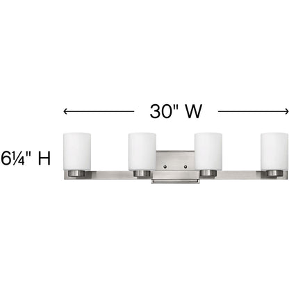 Hinkley Lighting Miley Four Light Vanity Brushed Nickel 5054BN