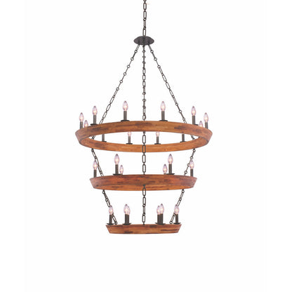 Kalco Lansdale (12+6+6) Light 3 Tier Chandelier 505554BI