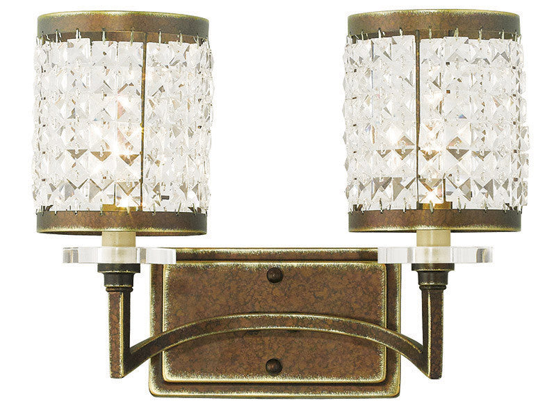 Livex Lighting Grammercy Collection 2 Light Palacial Bronze Bath Light in Hand Painted Palacial Bronze 50562-64