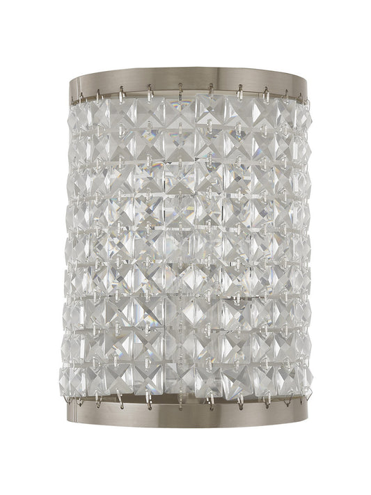 Livex Lighting Grammercy Collection 1 Light Brushed Nickel Wall Sconce in Brushed Nickel 50571-91