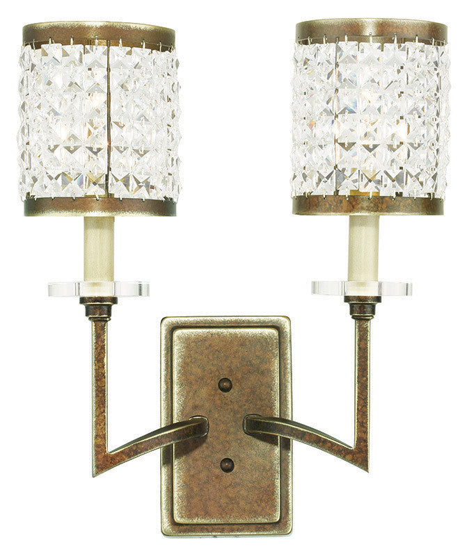 Livex Lighting Grammercy Collection 2 Light Palacial Bronze Wall Sconce in Hand Painted Palacial Bronze 50572-64