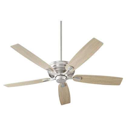 Quorum Gamble Ceiling Fan in Satin Nickel 50605-65