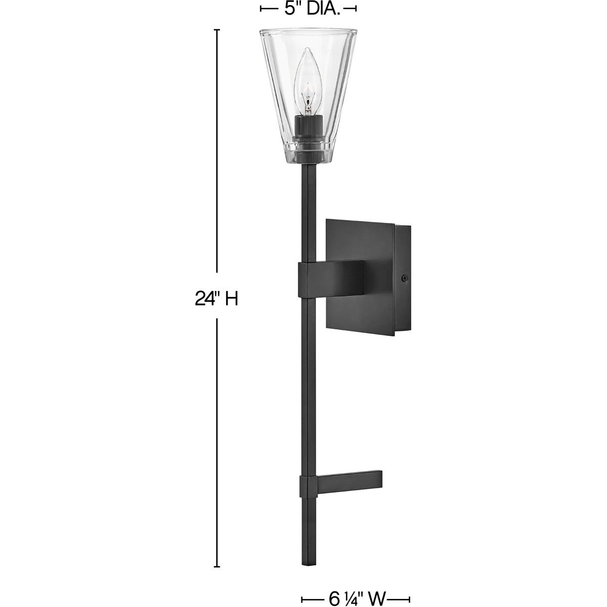 Hinkley Lighting Auden Single Light Vanity Black Oxide 50640BX